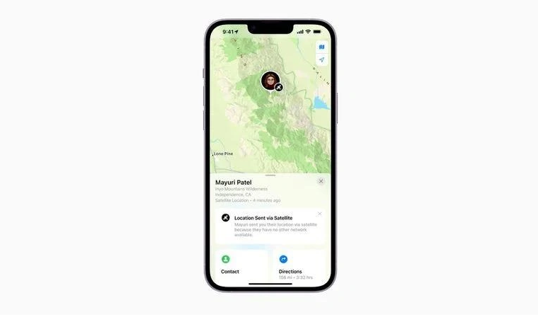 肃州苹果14维修分享iPhone14系列中 FindMy功能通过卫星分享位置方法教程 